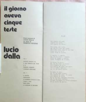 LP Lucio Dalla: Il Giorno Aveva Cinque Teste
