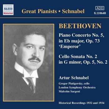 Album Ludwig van Beethoven: Piano Concerto No. 5; Cello Sonata No. 2
