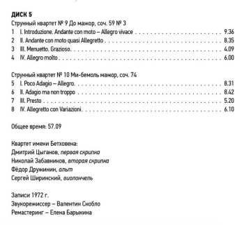 8CD/Caja Ludwig van Beethoven: Ludwig Van Beethoven Quartets Performed By Beethoven Quartet