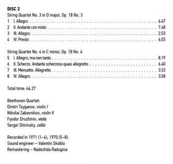 8CD/Caja Ludwig van Beethoven: Ludwig Van Beethoven Quartets Performed By Beethoven Quartet