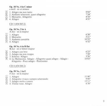 10CD/Caja Ludwig van Beethoven: Complete String Quartets = Die Streichquartette - Les Quatuors À Cordes