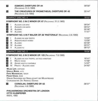 5CD/Caja Ludwig van Beethoven: Otto Klemperer Conducts the Complete Beethoven Symphonies