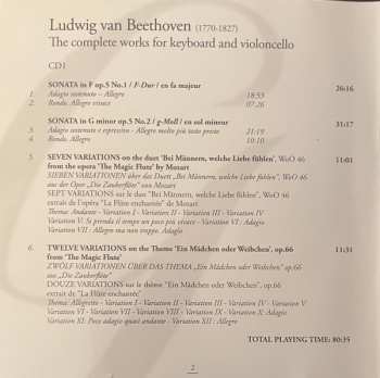 2CD Ludwig van Beethoven: Sonatas Opp.5, 69, 102, Variations WoO.45, 46, Op.66