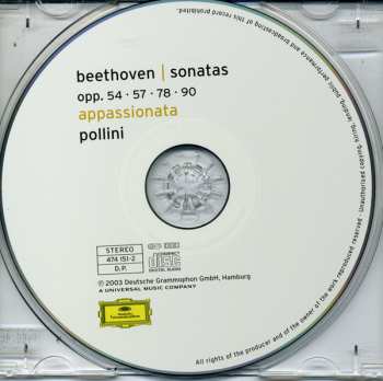 2CD Ludwig van Beethoven: Sonatas Opp. 54 • 57 • 78 • 90 • Appassionata