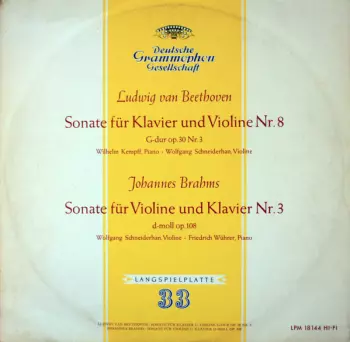Sonate Für Klavier Und Violine Nr. 8 / Sonate Für Violone Und Klavier Nr. 3