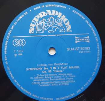 LP The Czech Philharmonic Orchestra: Symphony No. 3 Eroica (78 1)