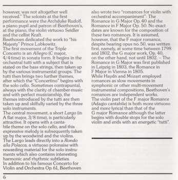 CD Ludwig van Beethoven: Tripelkonzert • Triple Concerto / Violinromanzen • Violin Romances Nos. 1 & 2