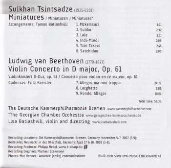 CD Ludwig van Beethoven: Violin Concerto / Miniatures