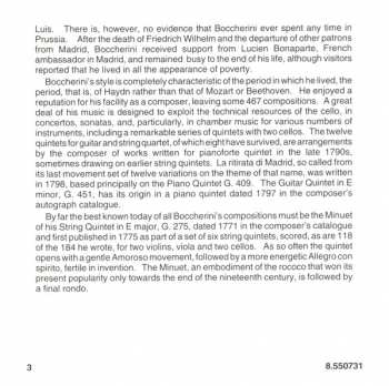 CD Luigi Boccherini: Guitar Quintets Vol. 3