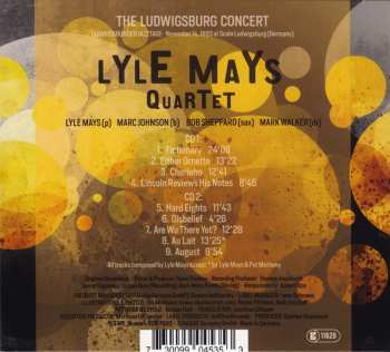 2CD Lyle Mays Quartet: The Ludwigsburg Concert