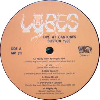 LP Lyres: Live At Cantones, Boston 1982