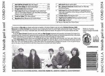 CD Mac-Talla: ...Mairidh Gaol Is Ceol - The Gaelic Song Tradition Of Scotland