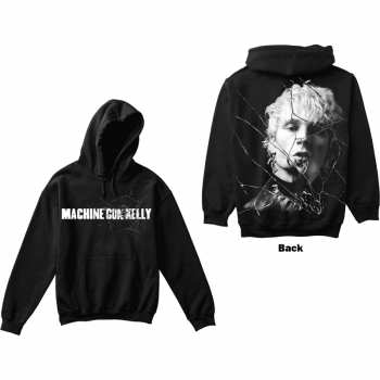 Mercancía Machine Gun Kelly: Machine Gun Kelly Unisex Pullover Hoodie: Cracked Glass (back Print) (small) S