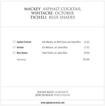 CD Eric Whitacre: Asphalt Cocktail / October / Blue Shades