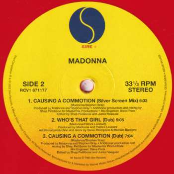 LP Madonna: Who's That Girl (Super Club Mix) LTD | CLR