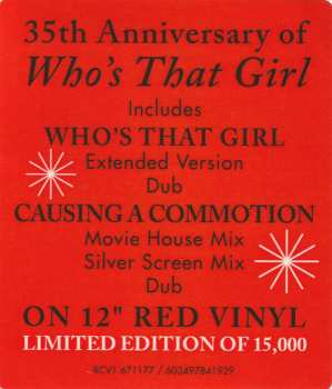 LP Madonna: Who's That Girl (Super Club Mix) LTD | CLR