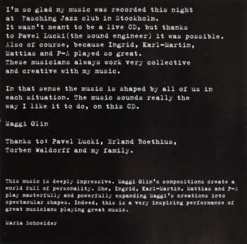 CD Maggi Olin Band: Live At Fasching