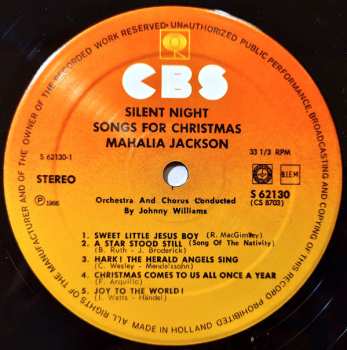 LP Mahalia Jackson: Stille Nacht (Mahalia Jackson Singt Weihnachtslieder)