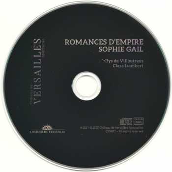 CD Maïlys de Villoutreys: Romances d'Empire: Sophie Gail (1775–1819)