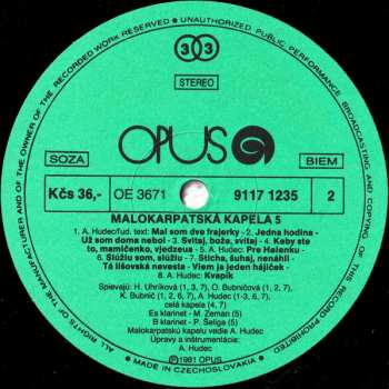 LP Malokarpatská Kapela: Malokarpatská Kapela 5