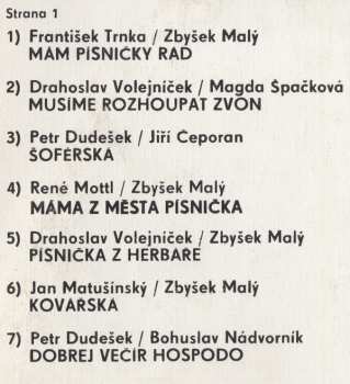 LP Muzika Bez Kapelníka: Mám Písničky Rád