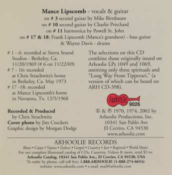 CD Mance Lipscomb: Texas Country Blues: Texas Songster Vol. 5