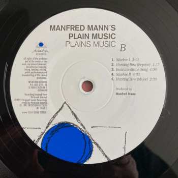 LP Manfred Mann's Plain Music: Plains Music