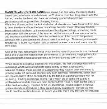 5CD/Caja Manfred Mann's Earth Band: Bootleg Archives Volumes 1-5