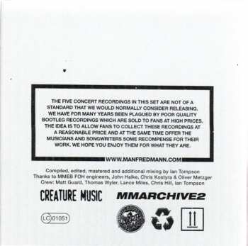 5CD/Caja Manfred Mann's Earth Band: Bootleg Archives Volumes 6-10