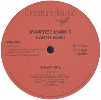 LP Manfred Mann's Earth Band: Solar Fire