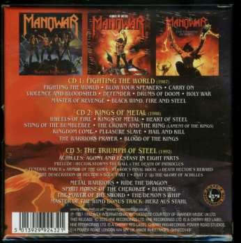 3CD/Caja Manowar: Black Wind, Fire & Steel: Atlantic Albums 1987-1992