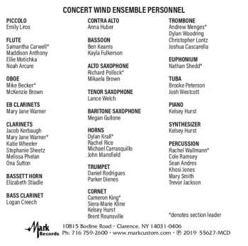 CD Mansfield University Concert Wind Ensemble: Harmonia