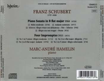 CD Franz Schubert: Piano Sonata In B Flat Major D960 · Four Impromptus D935