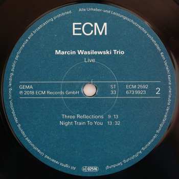 2LP Marcin Wasilewski Trio: Live