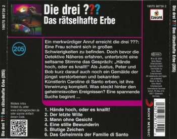 CD Marco Sonnleitner: Die Drei ??? 205 - Das Rätselhafte Erbe