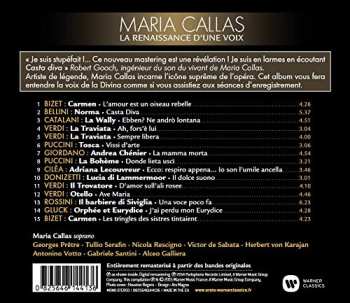 CD Maria Callas: La Renaissance D'Une Voix