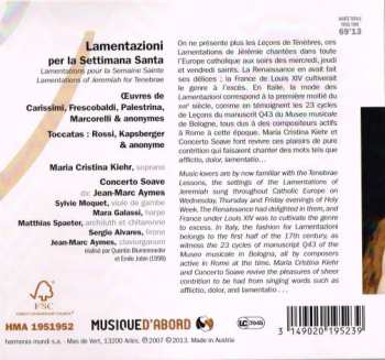 CD Maria Cristina Kiehr: Lamentazioni Per La Settimana Santa