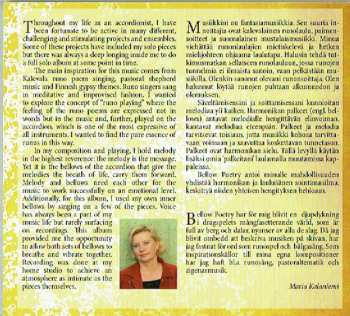 CD Maria Kalaniemi: Bellow Poetry DIGI