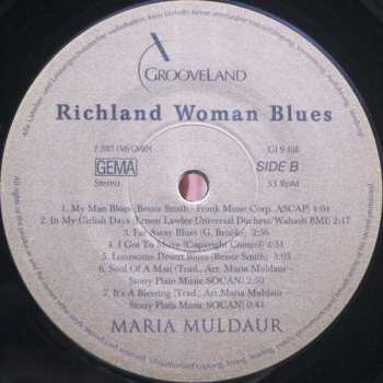 2LP Maria Muldaur: Richland Woman Blues