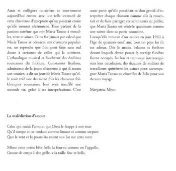 CD Maria Tănase: Malédiction D'Amour