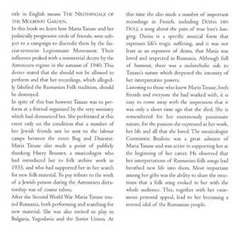 CD Maria Tănase: Malédiction D'Amour