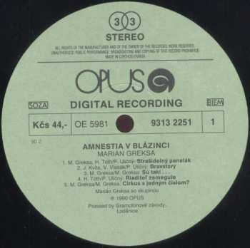 LP Marián Greksa: Amnestia V Blázinci
