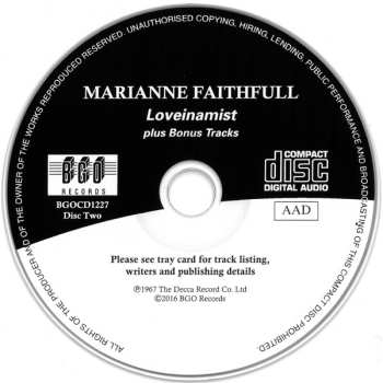 2CD Marianne Faithfull: North Country Maid/Loveinamist