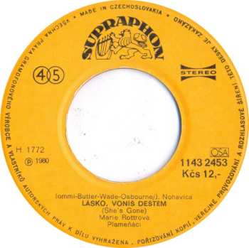 SP Marie Rottrová: Ranní Loučení / Lásko, Voníš Deštěm