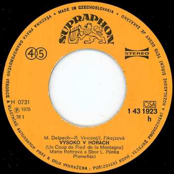 SP Marie Rottrová: Vysoko V Horách • To Mám Tak Ráda