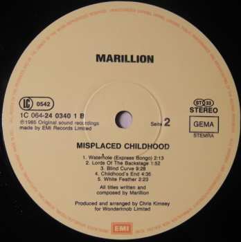 LP Marillion: Misplaced Childhood