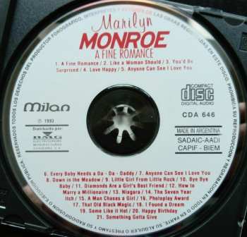CD Marilyn Monroe: A Fine Romance