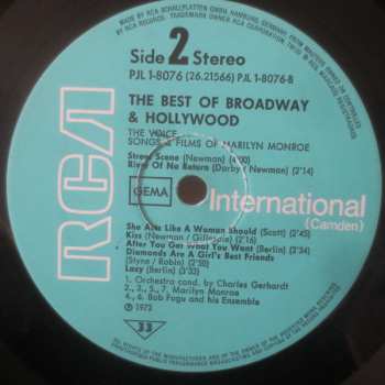 LP Marilyn Monroe: The Voice, Songs, And Films Of Marilyn Monroe