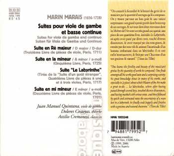CD Marin Marais: Suites Pour Viole De Gambe Et Basse Continue