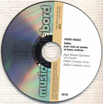 CD Marin Marais: Suites Pour Viole De Gambe Et Basse Continue